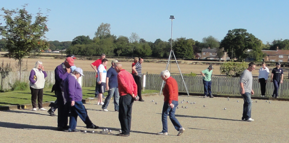 petanque match in progress